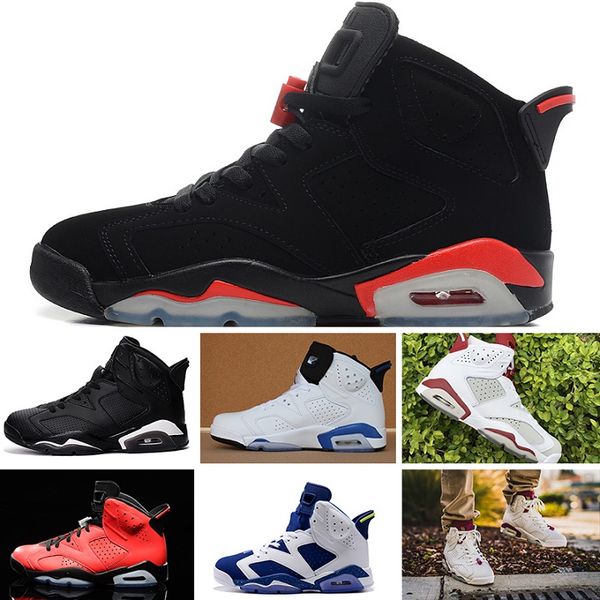 

2018 cheap shoes 6 Maroon Olympic Angry bull black cat Infrared Oreo Carmine Alternate Hare Chrome Sports Sale size 8-13