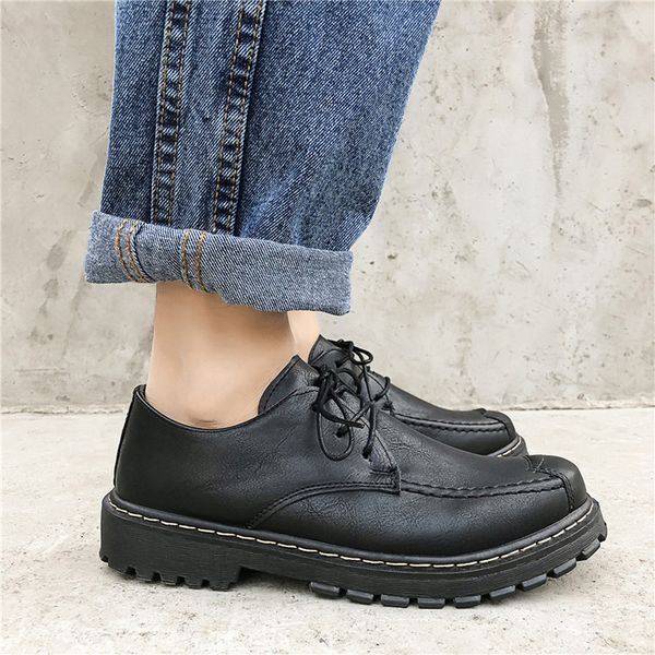 

sagace men casual winter shoes men's leather slip-on loafers man sneakers for walking hiking wear-resistant non-slip shoe 1213, Black