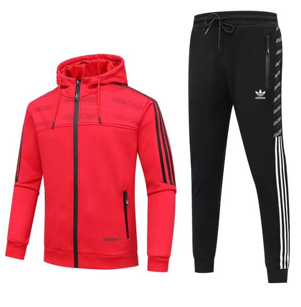 

new 2020 winter mens tracksuits brand track suits sport brand thick warm jacket coats sportsuits xl-5xl 2 color sale, Gray