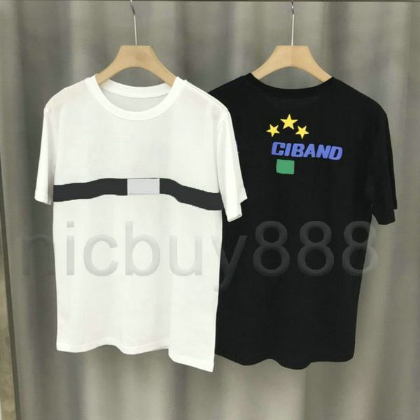 

2020 version fashion summer designer luxury mens clothing t-shirt letter star striped print tshirt casual cotton tee t shirt, White;black