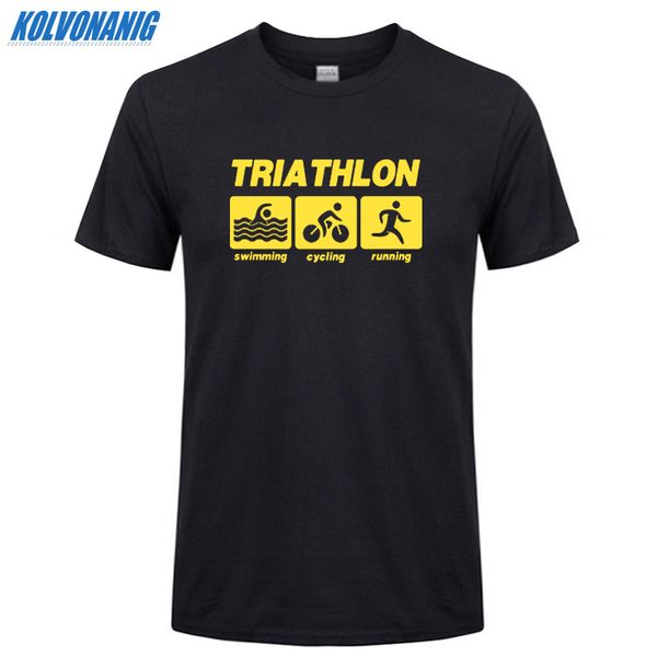 

summer 2019 new men casual t shirts triathlon cotton o-neck short sleeve streetwear men's sportswear tee-shirts plus size, White;black
