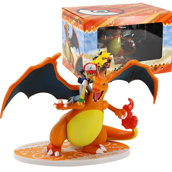 

anime charizard action figure ash ketchum mega charizard model toys gift for kids t200321