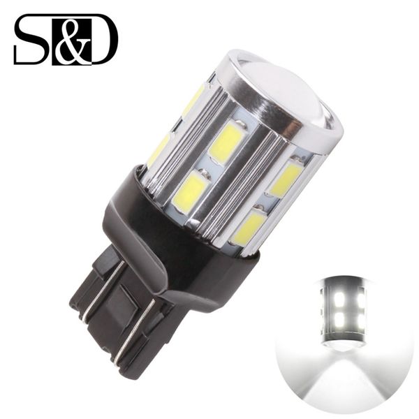 

7443 7440 car led bulbs 12 smd 5730 w21/5w 5w high power cree led chip lamp bulbs car light source parking white