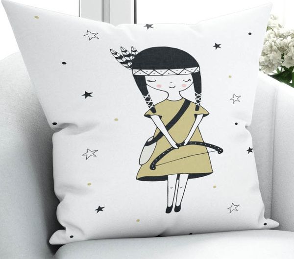 

else bohemian little sweet girl stars 3d print microfiber throw pillow case cushion covers square hidden zipper 45x45cm