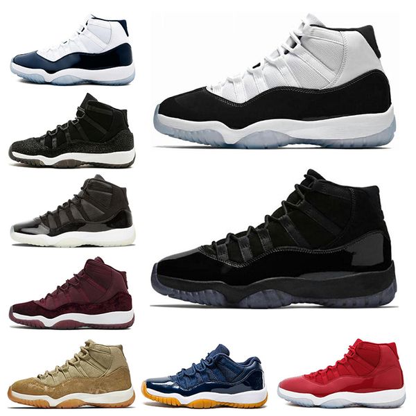 

Hot Concord High 45 11 11s Mens Basketball Shoes Cap and Gown Legend Blue Platinum Tint Space Jam XI Sneakers
