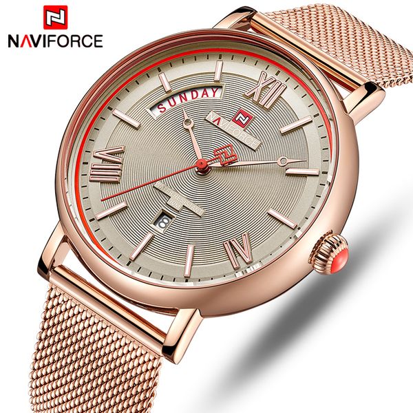 

naviforce men watch luxury brand mens waterproof quartz wrist watches fashion casual date male clock relogio masculino, Slivery;brown