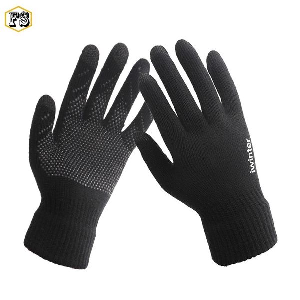 Mode-Winter warme Wollhandschuhe Männer und Frauen Liebhaber Strickhandschuh Anti-Rutsch-Bildschirm Touch Phone SMS-Handschuhe