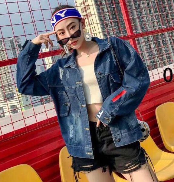 

женщины весна и осень европа и сша новый модный тренд бутик тонкий личность повседневная ковбойская куртка 6765 / s-xl, Black;brown