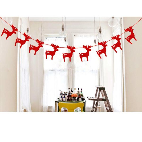 

3m moose garlands christmas decoration hanging paper supplies banners party home kids birthday decor christmas trees ornament