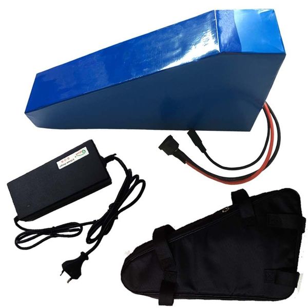 

waterproof high power electric triangle ebike battery 48v 20ah 18650 batteries for 400w to 1300w motor with charger and bag