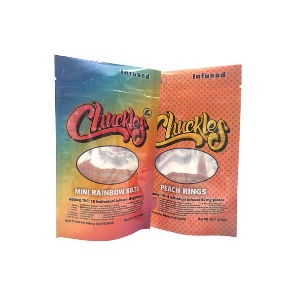 

420 Smell доказательства Chuckles проникнута 50мг Персика кольца ботаников Rope Gummies экзотический 710 съестного пакет мешок