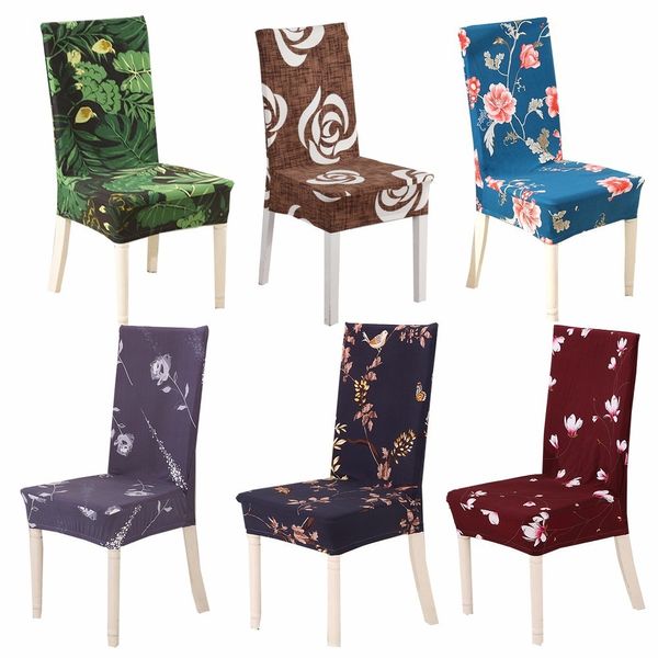 

floral print spandex elastic stretch slipcovers chair cover kitchen dining room slipcover seat cover for wedding l banquet