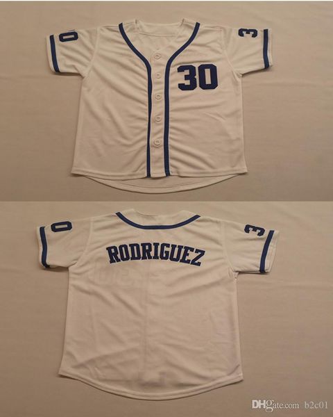 

rodriguez #30 the sandlot movie baseball jersey button down white men, Blue;black