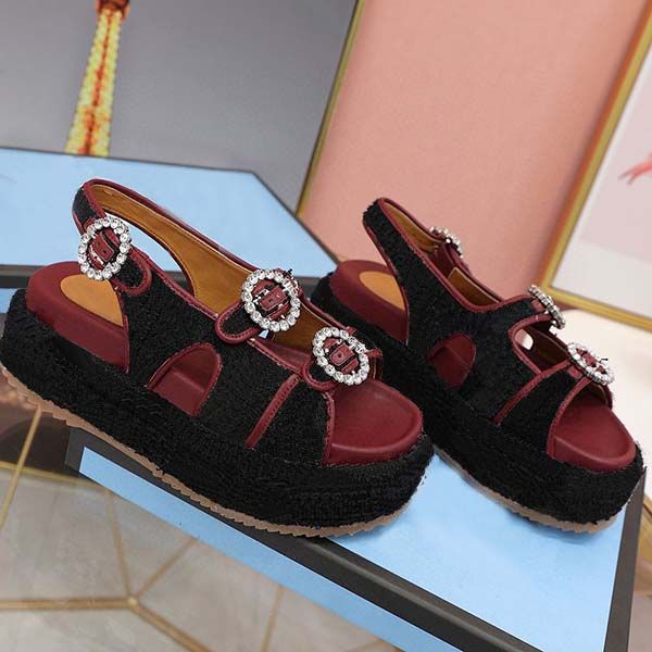 

2020 superior quality latest summer embroidery letters wedges shoes for women sandals flat slippers high heels fashion platform sandals, Black