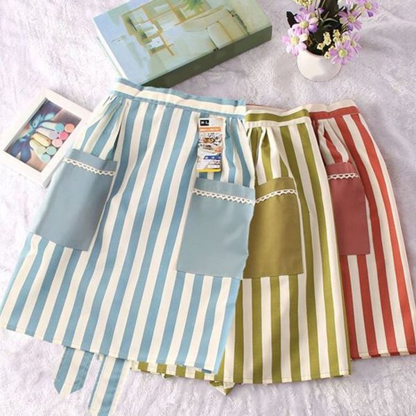 

multi-purpose aprons japanese style short women elegant women apron with sleeves decorative kitchen supplies