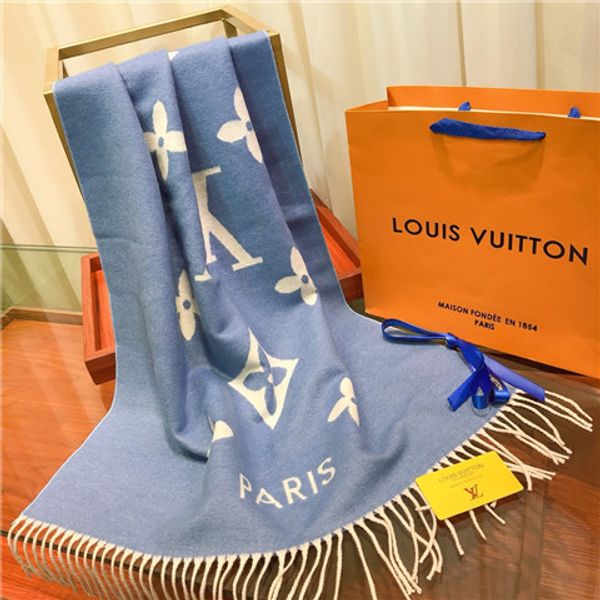 

2020 модный бренд шарфы женские шарфы бренды дизайн бренда роскошь дизайн шарф женщин высокого качества плед письмо образец шарф, Blue;gray