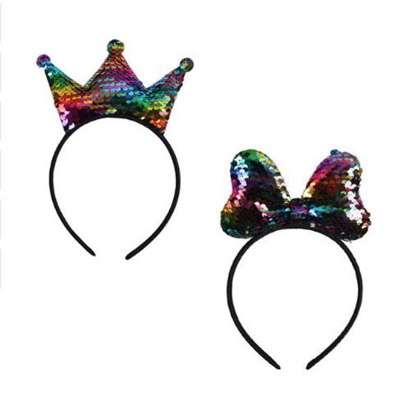 

sequin crown mouse ears headbands boutique girls adults christmas party cartoon hair band headwea pgraphy props gift favors