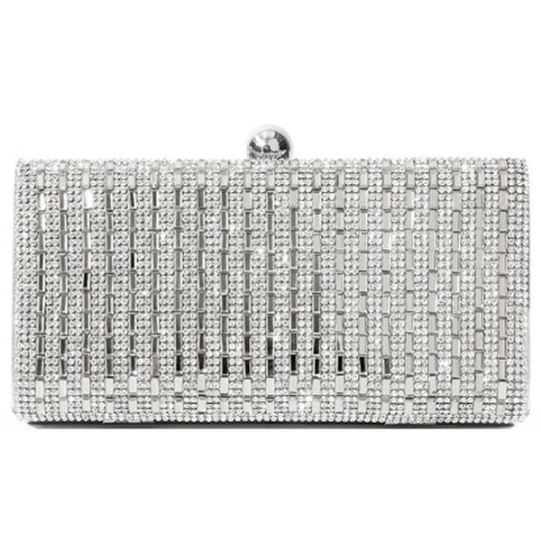 

ladies evening bag black/silver wedding party bag diamond rhinestone clutch crystal sparkling clutch wallet