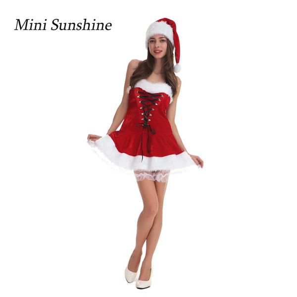 

christmas suit adults women slim fit costumes women santa claus fashion cosplay christmas party fancy dress z15, Silver