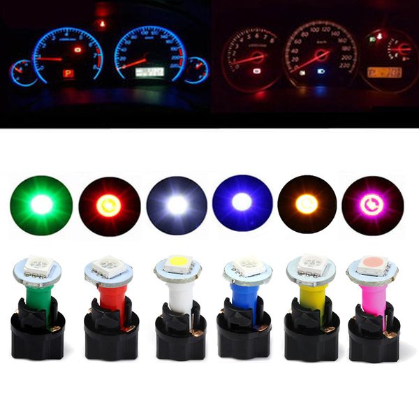 

60pcs t5 t10 smd/1210smd colorful instrument light + base width lamp car motorcycle electric car led signal lamp dy309
