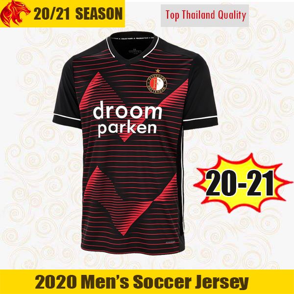 

20 21 feyenoord soccer jerseys v.persie berghuis 2020 2021 feyenoord rotterdam jorgensen kokcu football shirt toornstra sinisterra jersey, Black;yellow