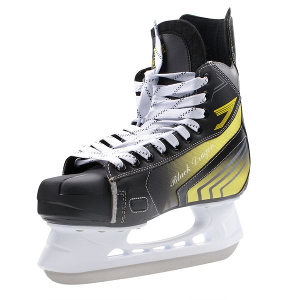 

winter teenagers professional breathable thick thermal warm pvc ice hockey skating shoes with ice blade training shoes