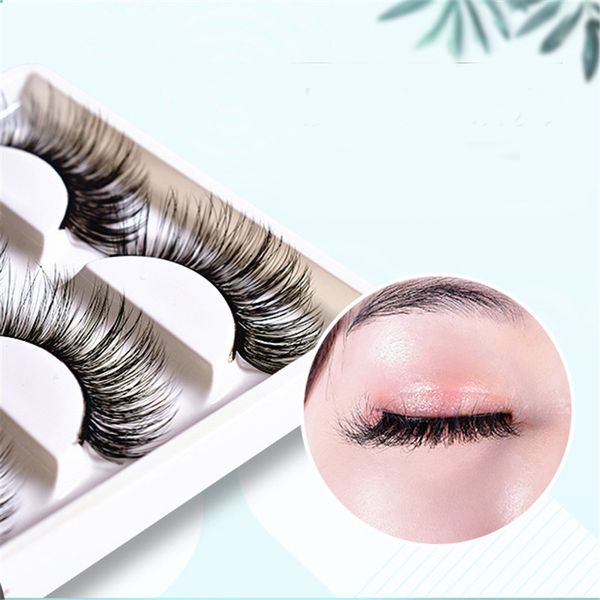 

false eyelashes 5 pairs of 3d to make thick with three-dimensional protein filaments