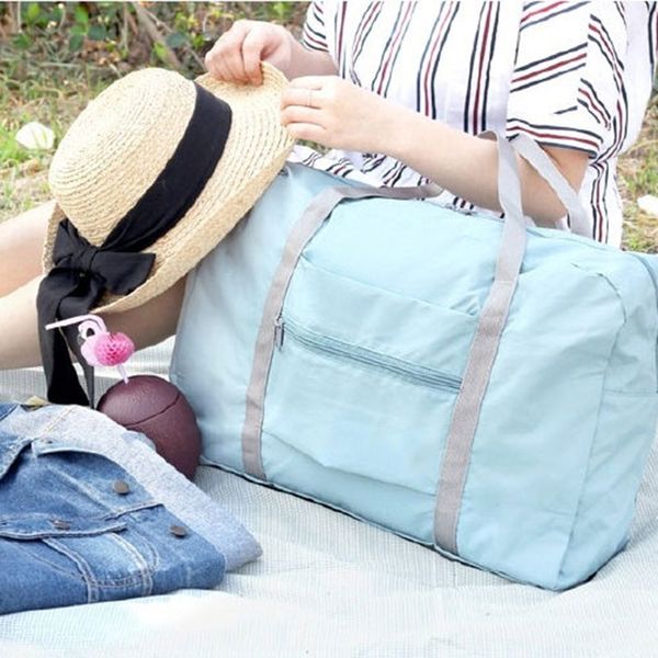 

travel bag large capacity men foldable waterproof hand luggage nylon traveling duffle bags weekend bags multifunctional