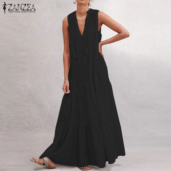 

elegant party dress in summer, zanzeya women's solid lubrication sunshine in 2019, Black;gray