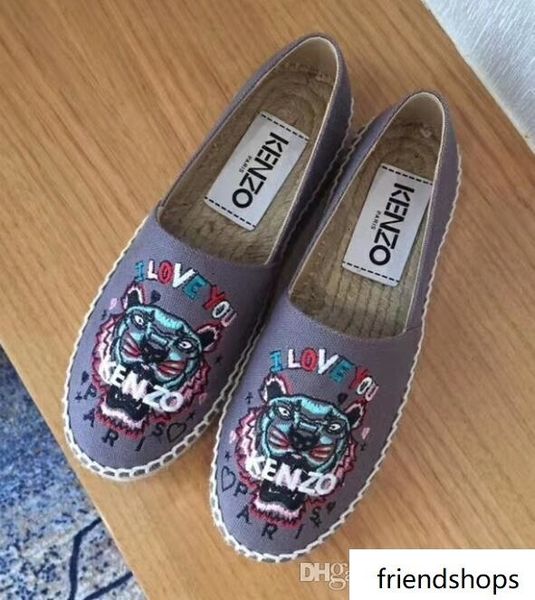 

женщины с low-top tiger paris espadrilles fisherman обувь повседневная кроссовки холст кожа овец кожи плоской обуви 35-41