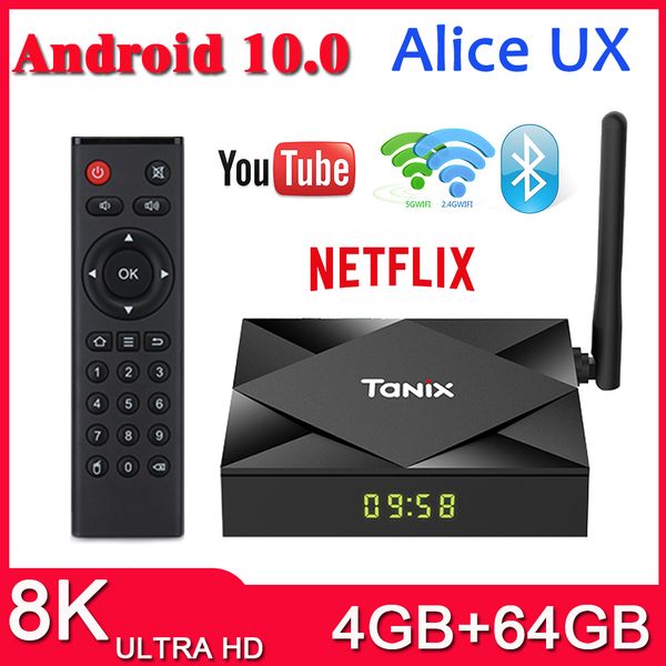 Новый TX6S TV Box Android 10.0 H616 4GB 64GB 2.4G 5G WiFi BT телеприставка