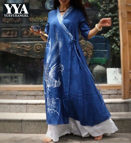 

100% linen women long trench outwear coat vintage handmade plant dyeing robe a line lace up gown sobretudo size, Tan;black
