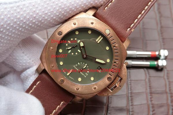 

завод поставщик бесплатная доставка новые роскошные наручные часы зеленый циферблат автоматический запас хода 47 мм мужские мужские часы час, Slivery;brown