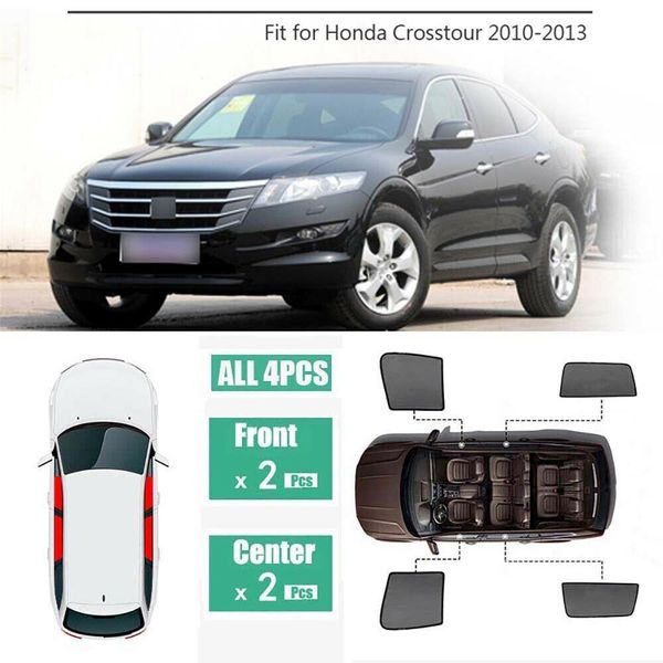 

4pcs windows sun shade uv protection ray blocking mesh visor for honda crosstour