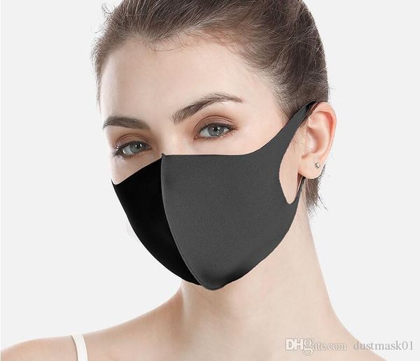 

Black Mouth Mask Breathable Unisex dust-proof Sponge Face Masks Reusable Anti Pollution Shield Wind Proof Mouth Cover washable