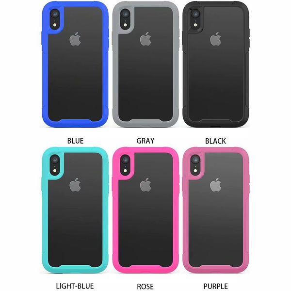 

Гибридный двухцветный роскошный акриловый жесткий ПК + мягкий чехол ТПУ для iphone XR