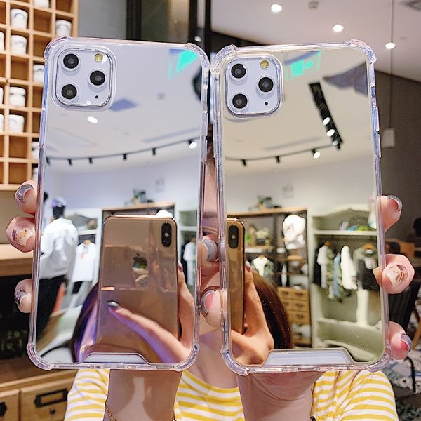 

clear makeup mirror phone case for iphone 11 pro xs max xr x soft silicone cover for iphone 7 8 6s 6 plus shockproof case