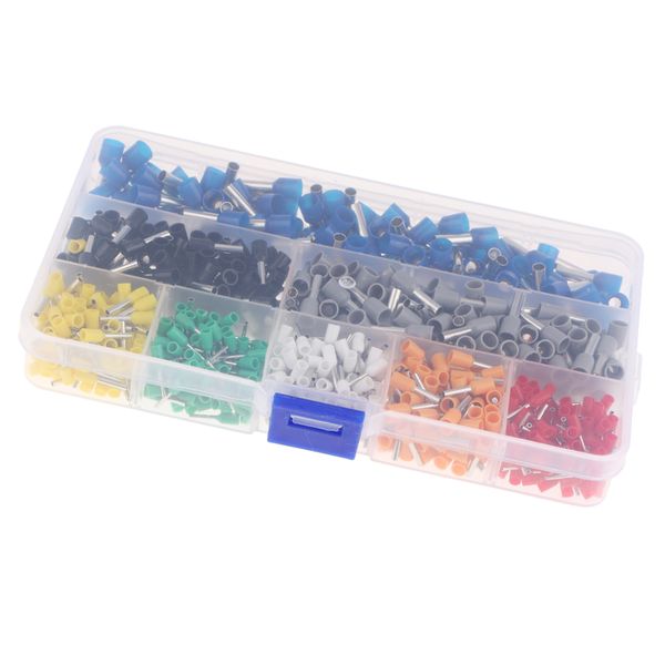 

800pcs insulated terminal crimp kit wire ferrules insulated connectors