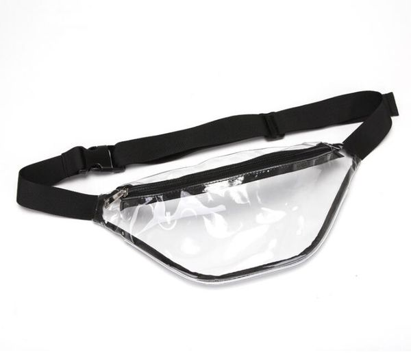 

fashion waist bag women men pvc transparent belt fanny pack 4colors waterproof shoulder bag size 12.2"*5.51"