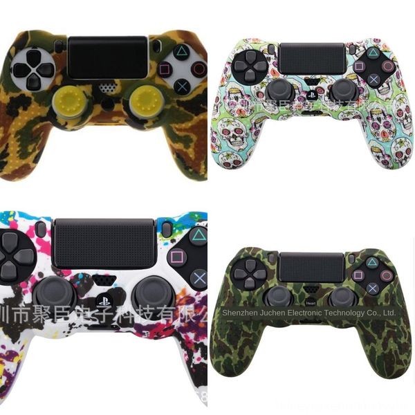 

azjzp soft silicone skin non-slip grip cover case game lanyard for accessories point handle cover with sony ps4 game controller