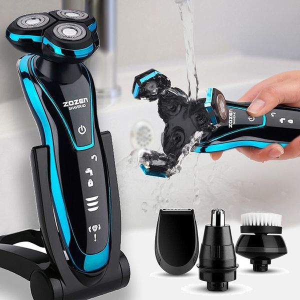 

electric shaver floating razor for men wet dry waterproof cordless rechargeable beard trimmer washable whosale&dropship