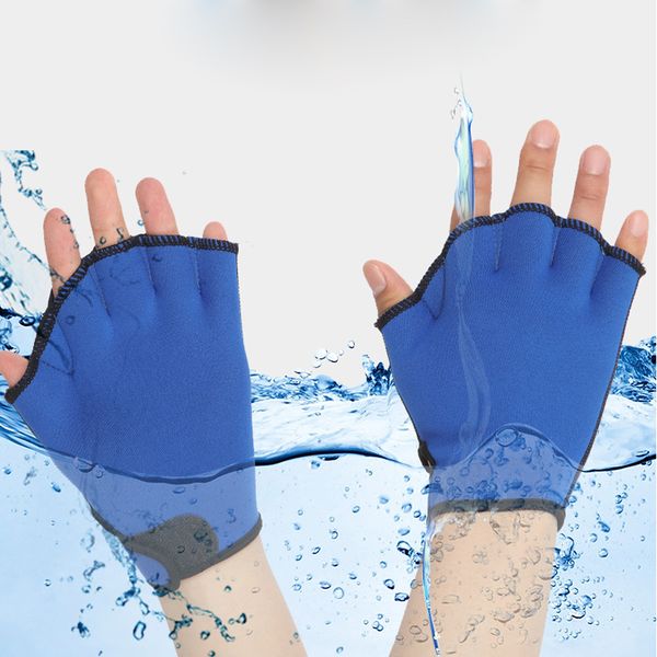 

diving swimming surfing webbed gloves handcuffs swimming gloves water aerobics swim surfing neoprene paddle luvas #l15, Blue;gray