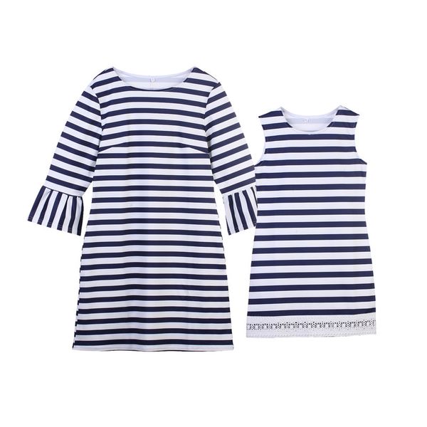 

Mommy and Me clothes family matching clothes Outfit mother daughter dresses mom and daughter dress Pleated Knit Striped Dress