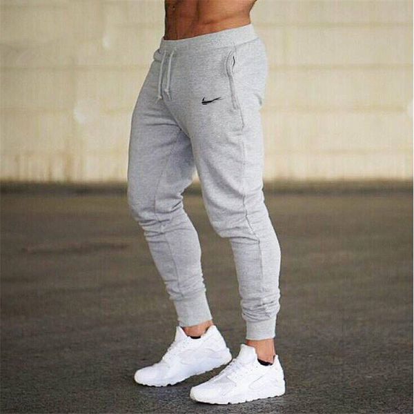 

2018 brand casual pencil trousers gyms men joggers sweatpants men joggers trousers sporting the bodybuilding pants, Black