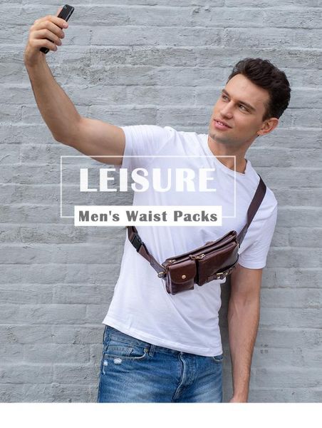 

belt bag korean leather men's outdoor chest bag retro men's messenger