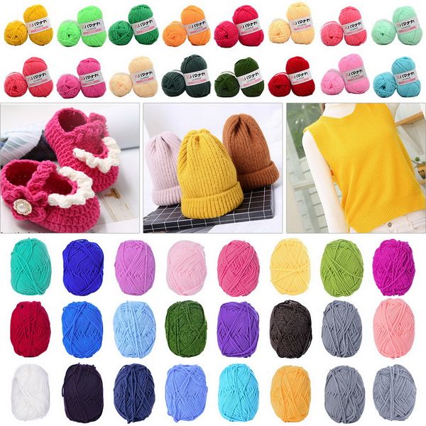 

milk cotton knitting yarns for children soft warm baby yarn crochet yarn for knitting blanket sweater diy hand knit supplies, Black;white