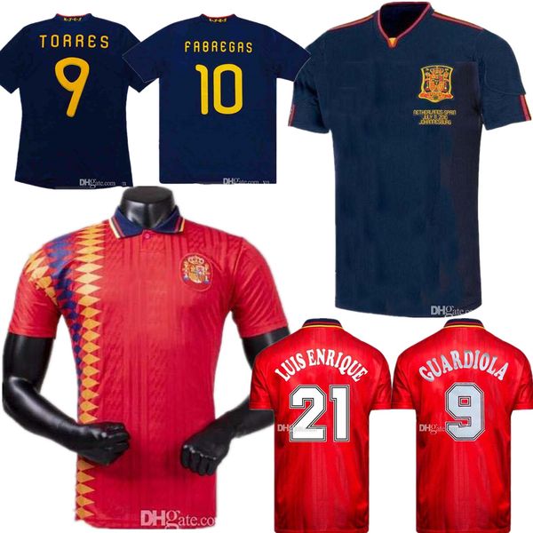 

retro spain soccer jersey final 2010 world cup raul xavi hierro luis ensrique xavi alonso 1994 caminero a iniesta puyol pique david torres, Black;yellow