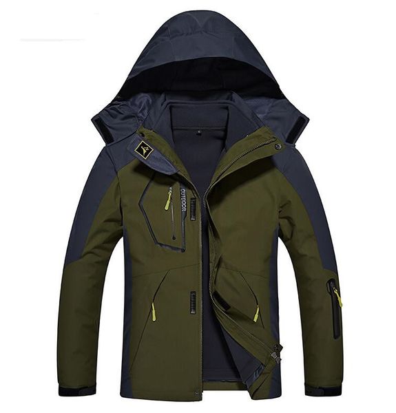 

2020 new ft1201 winter men winter waterproof jacket windbreaker rain outdoor sport warm coat camping trekking skiing hiking jackets, Black;brown