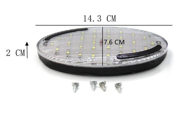 

30led car interior dome light white led car roof ceiling reading lamp for 12v boat rv truck