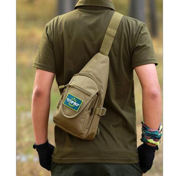 

outdoor tactical backpack sport chest pack shoulder bag camping hiking trekking rover sling pack men